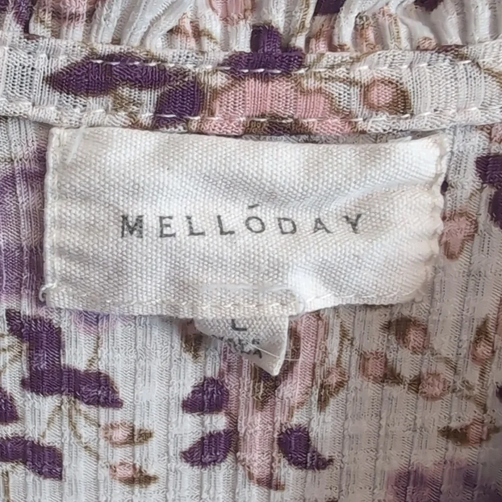Melloday Floral Ribbed Top - Picture 6 of 7